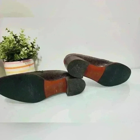 MAJORA  leather Italian mahogany croc loafers. Size 36 (5.5-6 US) - Picture 10 of 14